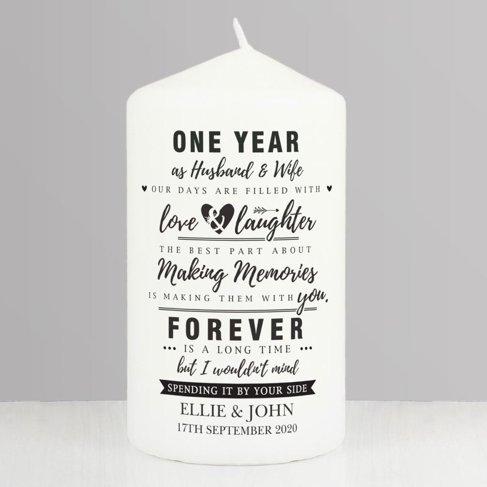 Personalised Anniversary Pillar Candle Extra Image 3